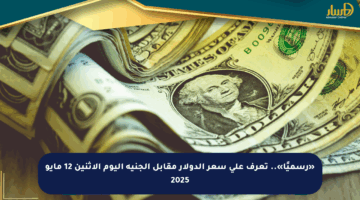 «رسميًا».. تعرف على سعر الدولار مقابل الجنيه اليوم الاثنين 12 مايو 2025